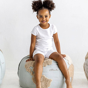 Подушка-пуф Лорена Каналс (Lorena Canals) "Глобус", 45 х 50 см